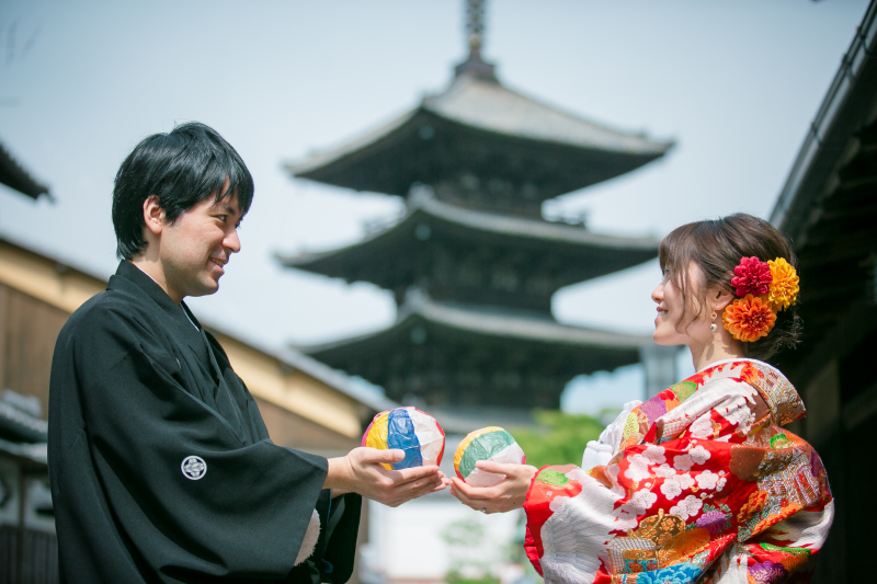 八坂の塔にてニコニコ前撮り