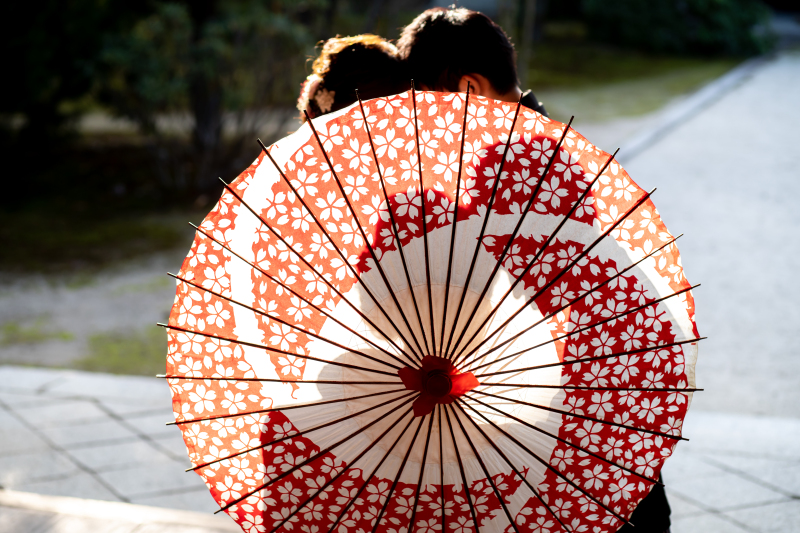 番傘と影