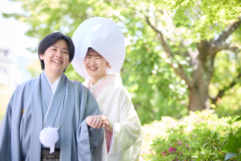 新緑が美しい祇園の前撮り