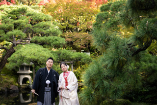 京都の白河院での和装前撮り