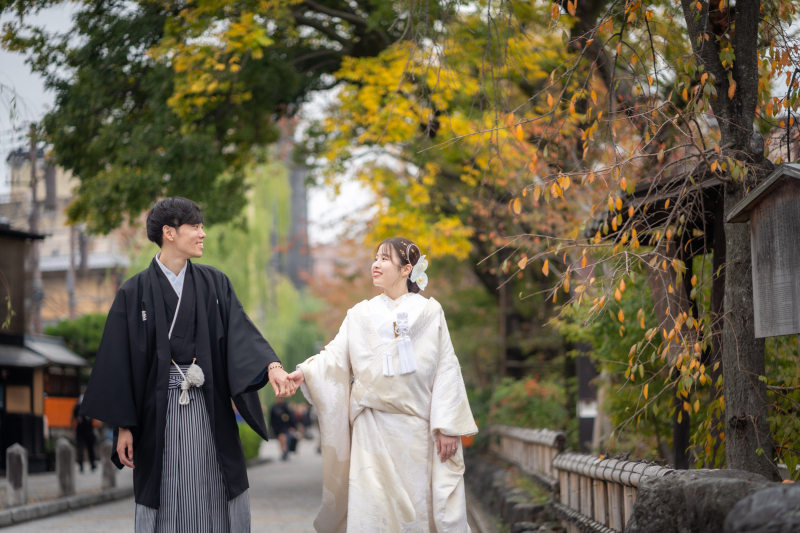 白無垢で祇園ロケ♪