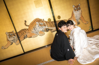 白無垢で金戒光明寺ロケ