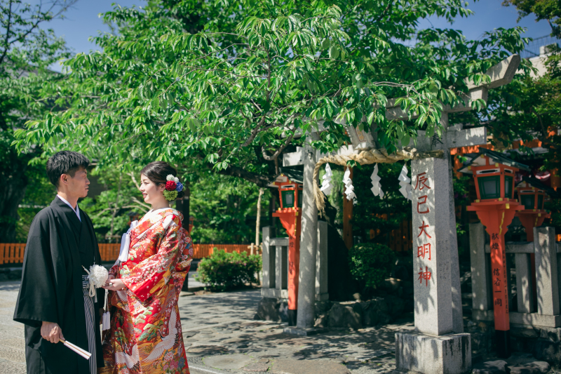 新緑の祇園で撮影