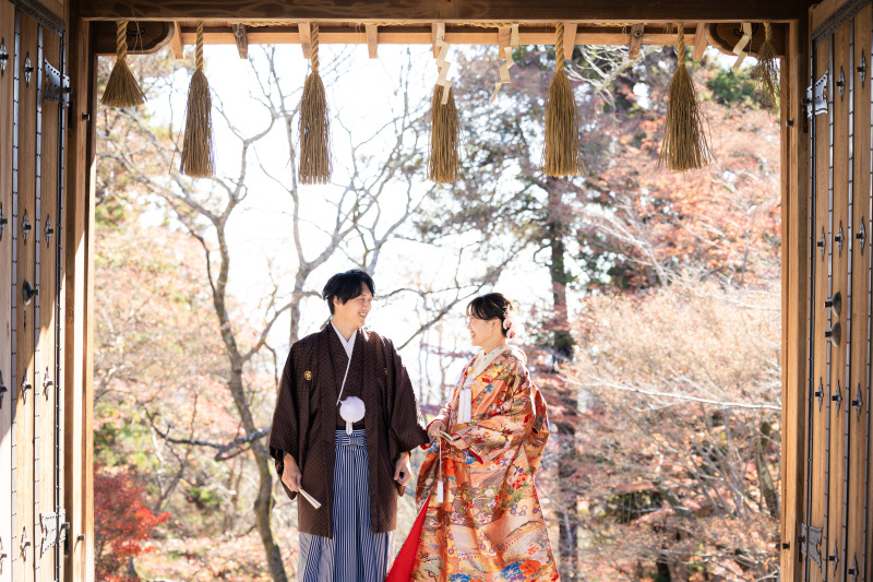 毘沙門堂で和装前撮り