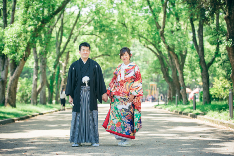 自然公園で撮影