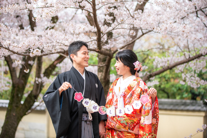 ロケ地2か所　色打掛が華やか！