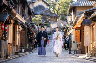 3月上旬　八坂付近にて