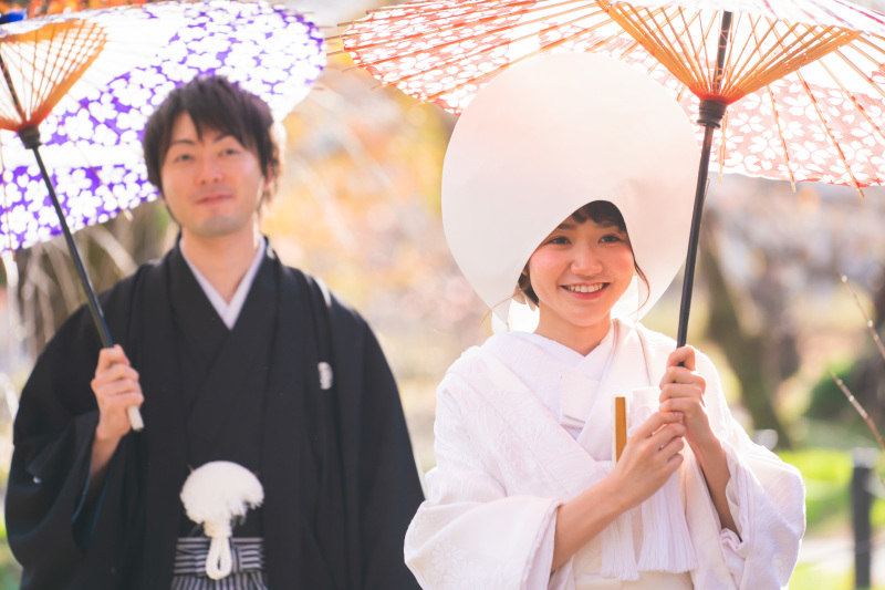 白無垢綿帽子。