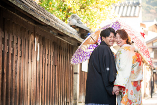 八坂で笑顔いっぱい　ロケ撮影