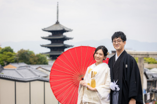 八坂の塔付近で和装ロケ♫