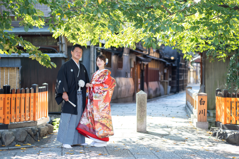 晴天の祇園で撮影スタート！