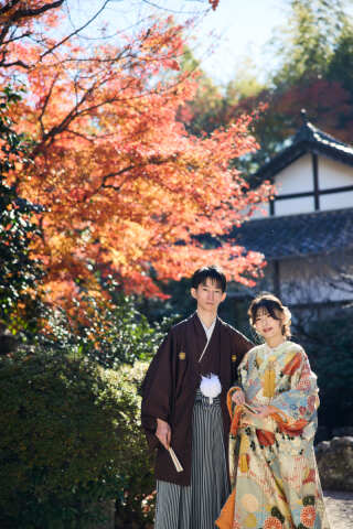 和装での萬福寺と洋装でのアンティークチャペル撮影