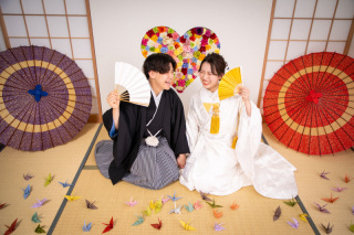 カラフルスタジオにて　笑顔いっぱいの撮影