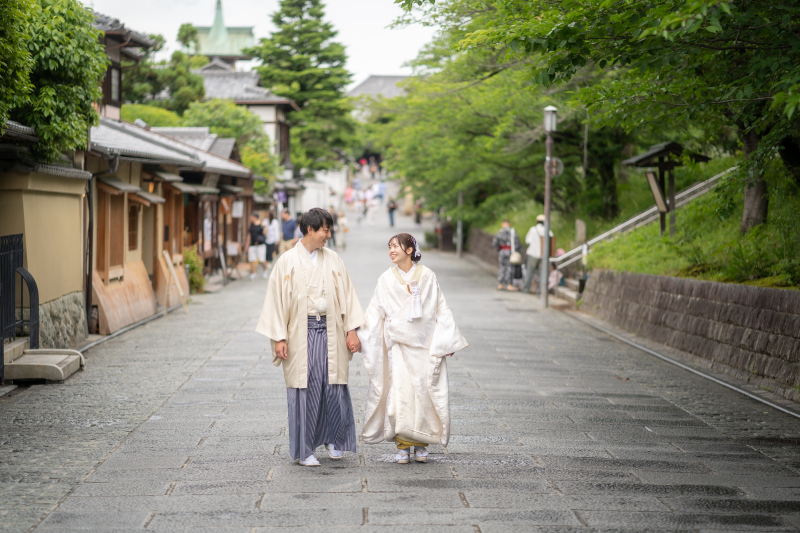 八坂の塔付近で白無垢撮影|6月