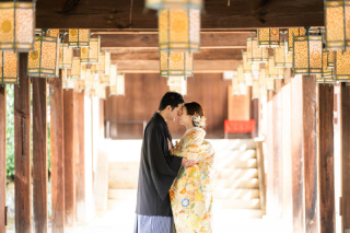 色打掛で萬福寺フォト