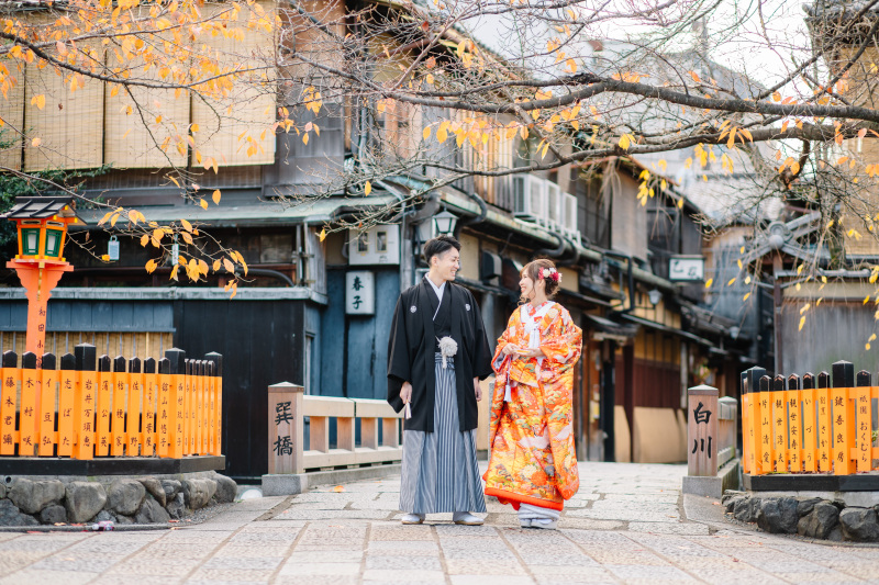 冬季シーズン　祇園で和装ロケ