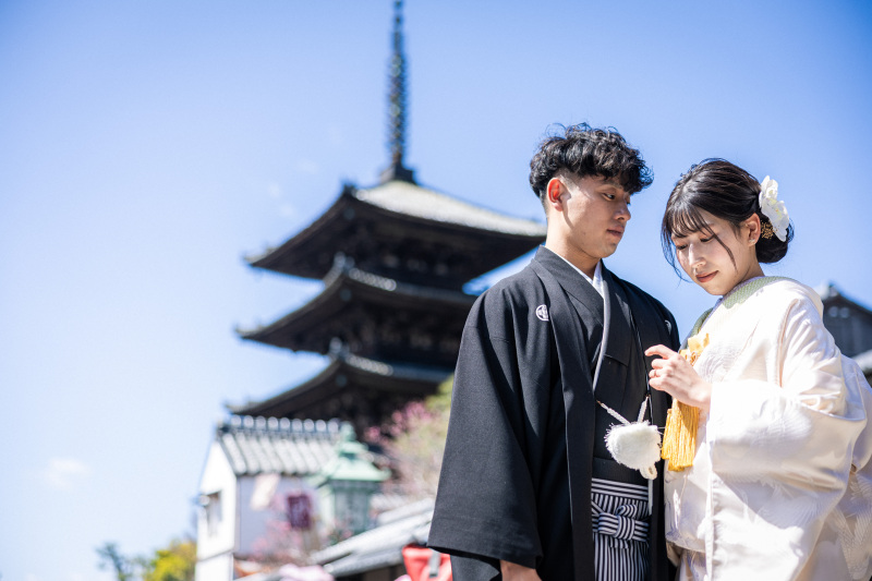 白無垢でロケ撮影！八坂の塔付近