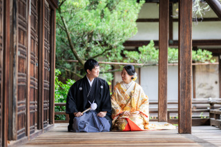 毘沙門堂で和装ロケ♪