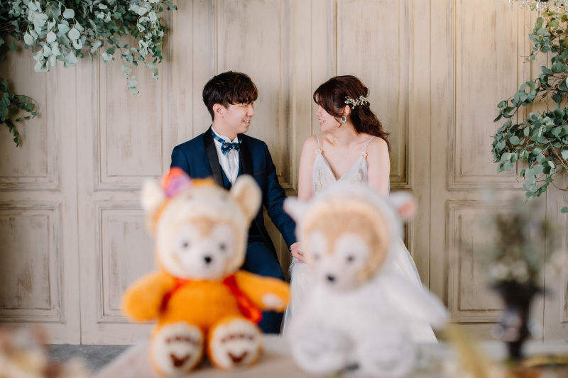 ぬいぐるみ越し