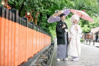 祇園と白無垢、時々綿帽子