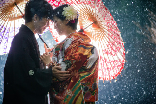 小雨の中で　嵐山＆スタジオ撮影