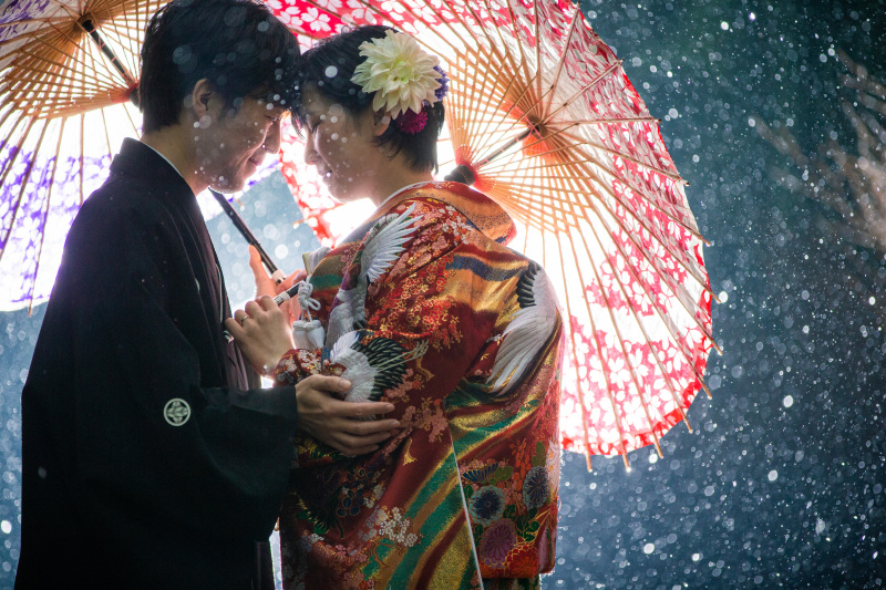 小雨の中で 嵐山&スタジオ撮影