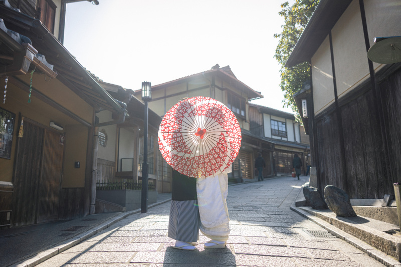 番傘を使って