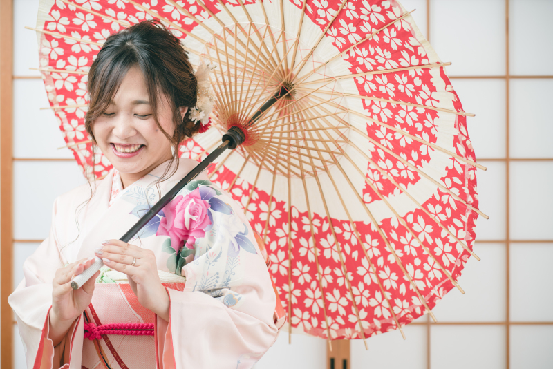 番傘でより華やかに