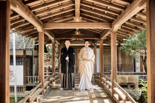 1月の毘沙門堂にて和装ロケ！