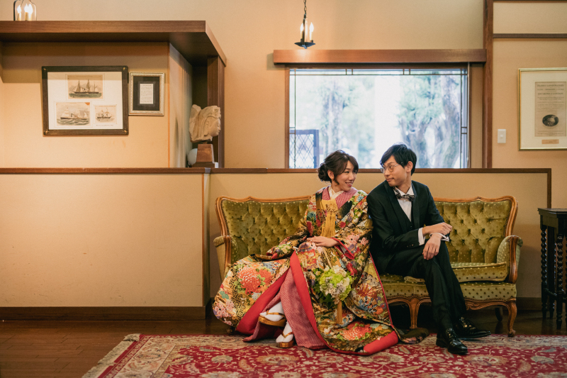 ソファで寄り添って