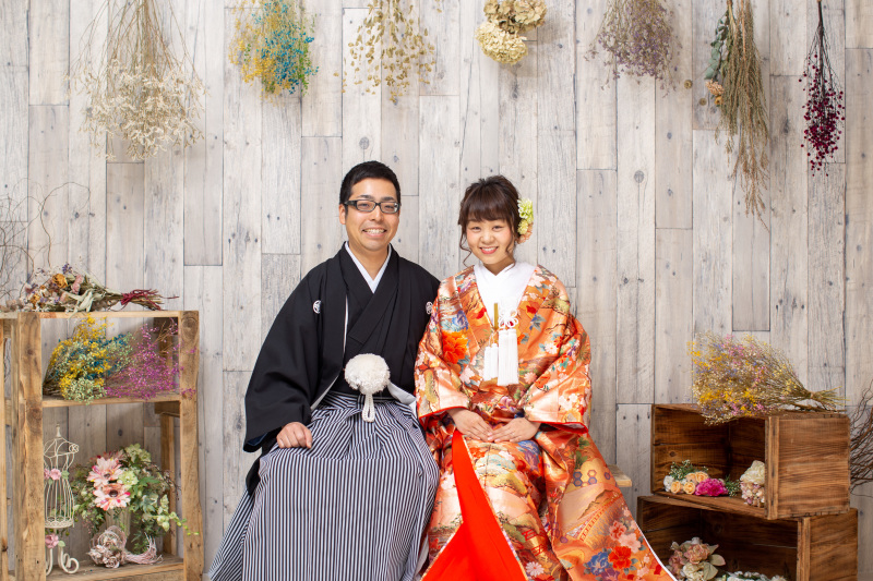 ドライフラワーでナチュラルな雰囲気に。