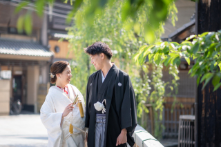 新緑シーズン、白無垢で祇園ロケ！