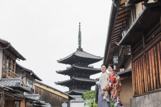 八坂の塔付近にて日本らしい撮影！