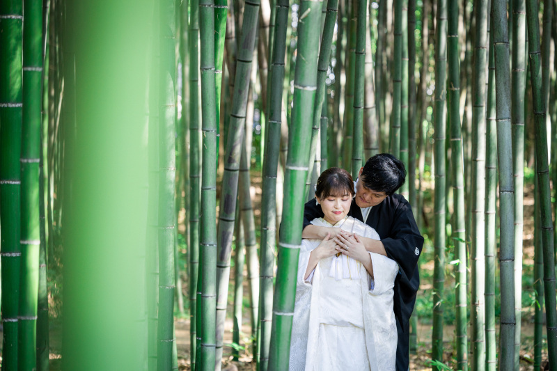 竹林との撮影
