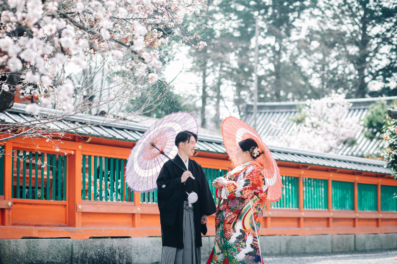毘沙門堂で和装２点桜時期の撮影～♩