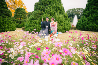 色とりどりの景色の中で　色打掛　自然公園にて