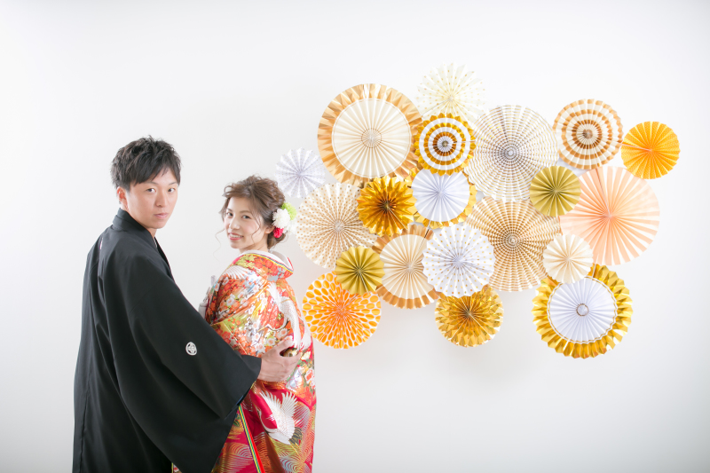 和装でのスタジオ撮影