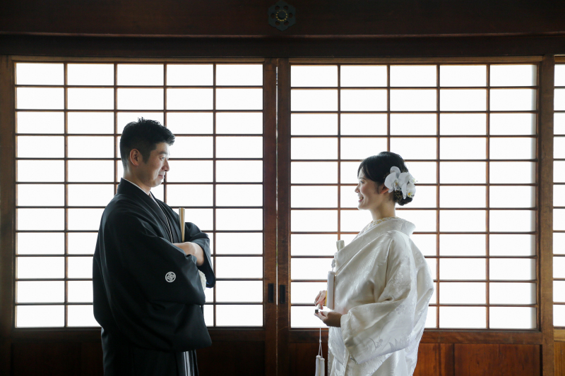 障子のまえにて