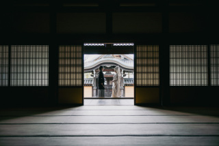 4月の金戒光明寺でロケ撮影