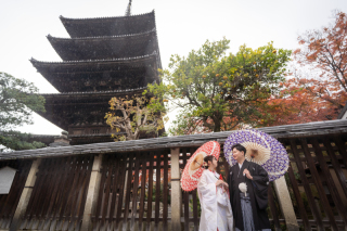 八坂の塔付近にて白無垢撮影！