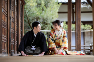 毘沙門堂での前撮りフォト♪