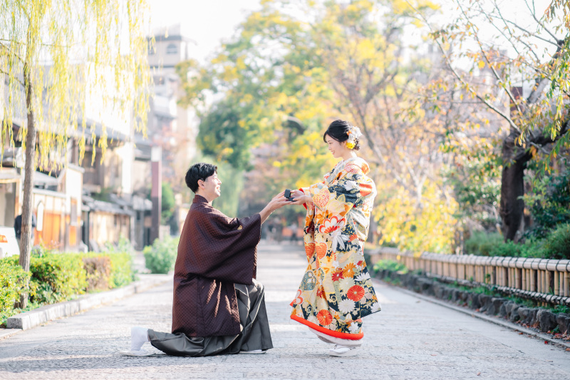 祇園で色打掛ロケ