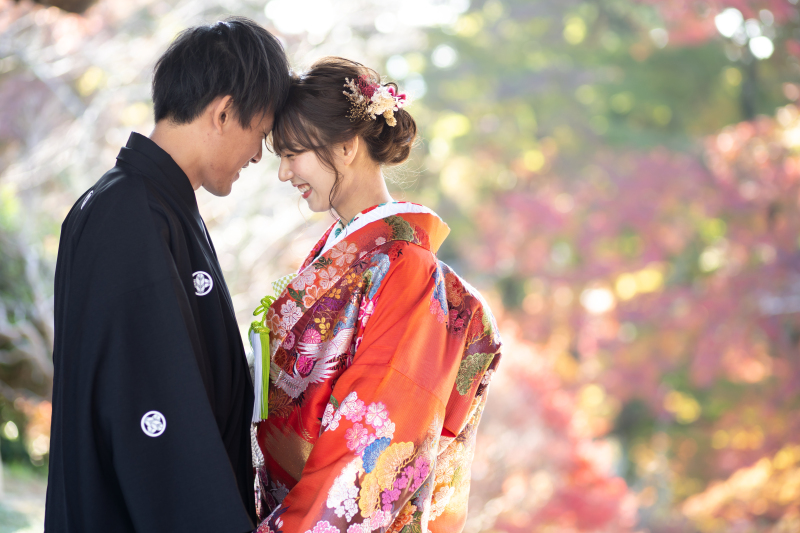 おでこを重ね合わせて...