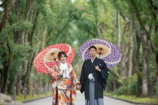 自然をバックに撮影