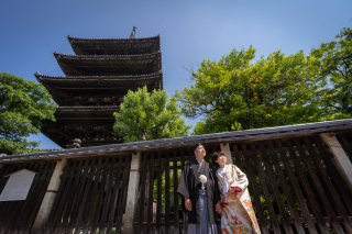 八坂付近にてロケ撮影