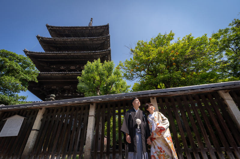 八坂付近にてロケ撮影