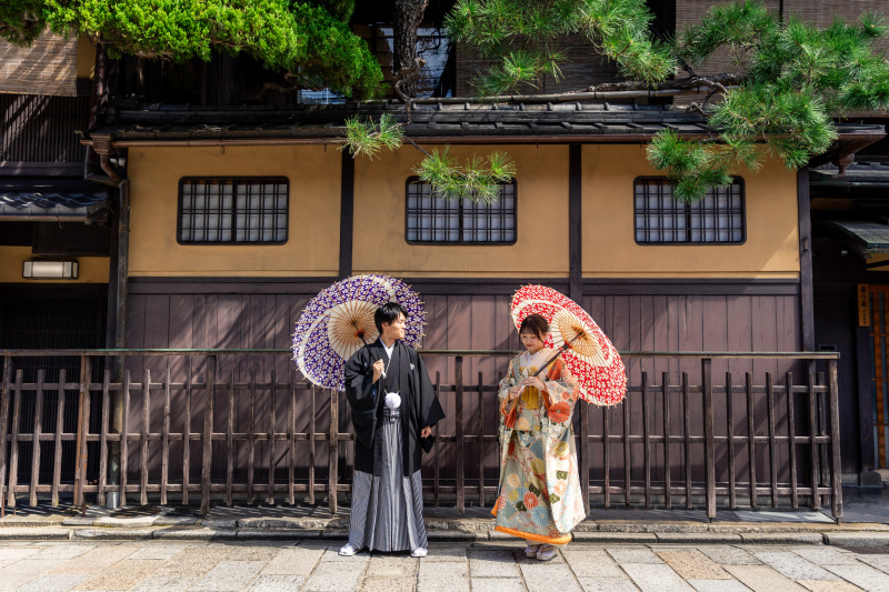 番傘を使ったショット