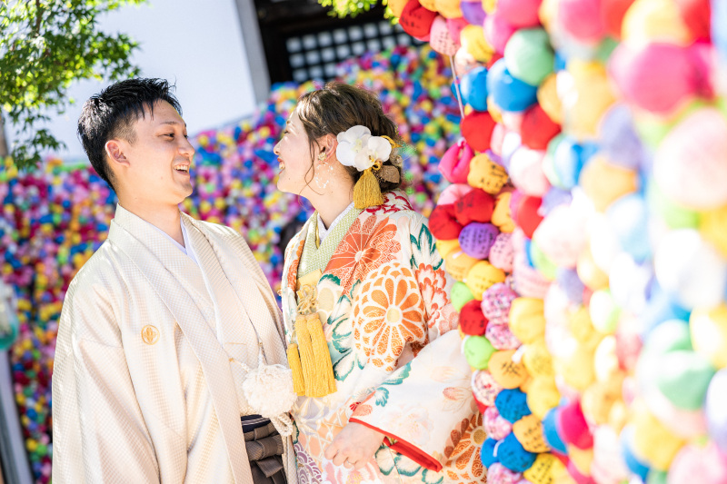 八坂付近でロケ　色打掛1点