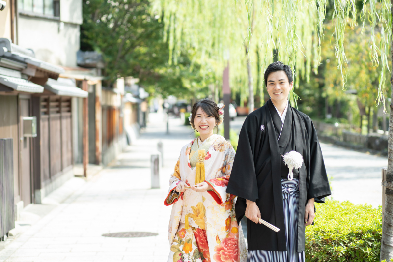 晴天の祇園にて　ロケーション撮影