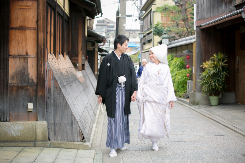 白無垢でロケ！